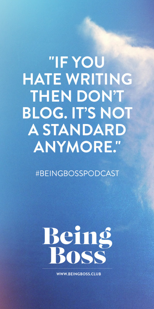 You don't have to blog