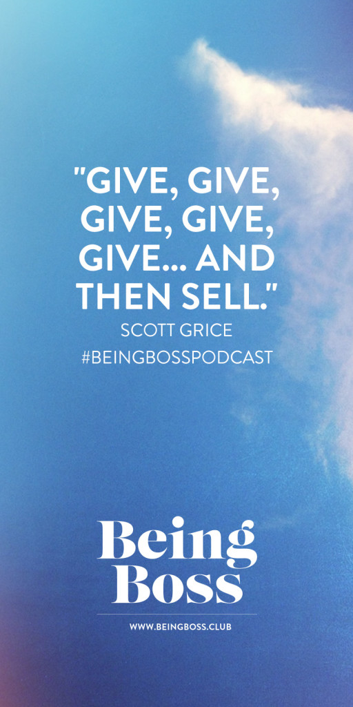 Give give give give and then sell Hey Sweet Pea