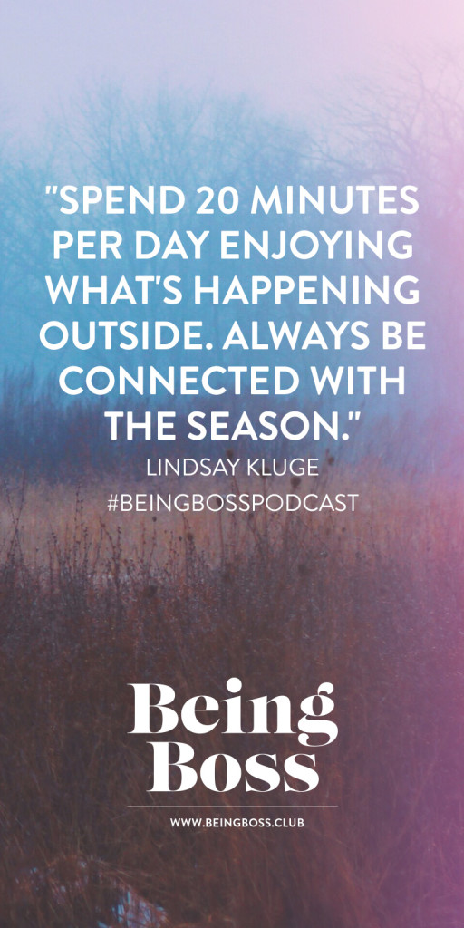 Being connected with the season