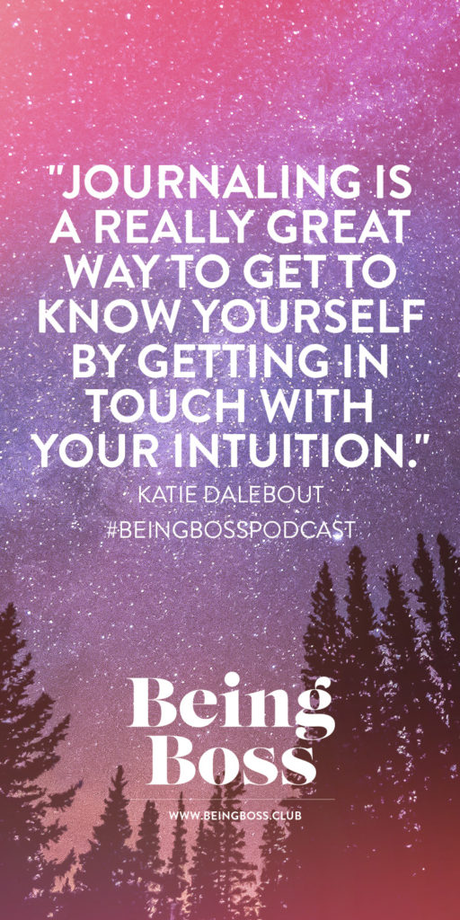 Journaling helps you get touch with your intuition