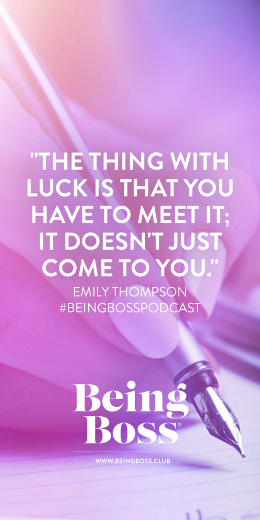 You have to meet luck halfway