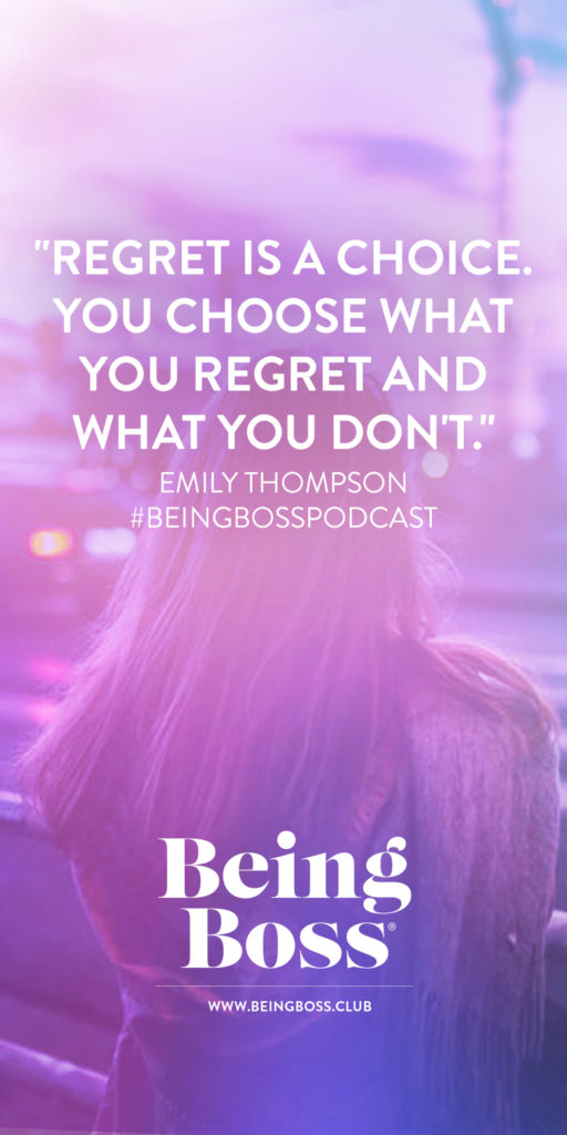 You choose what you regret