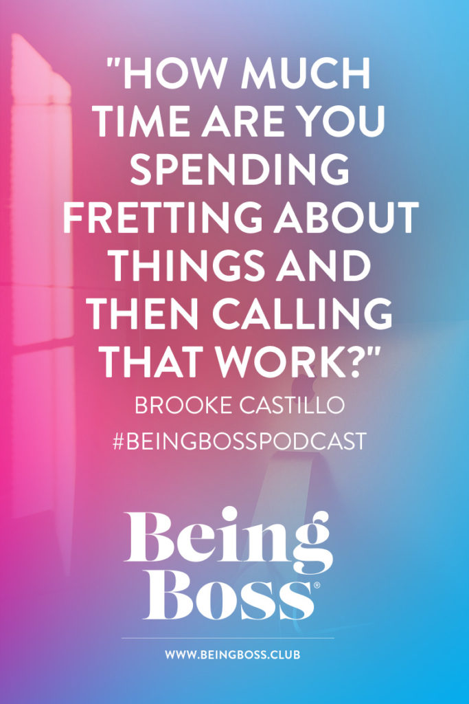 Stop fretting and do the work
