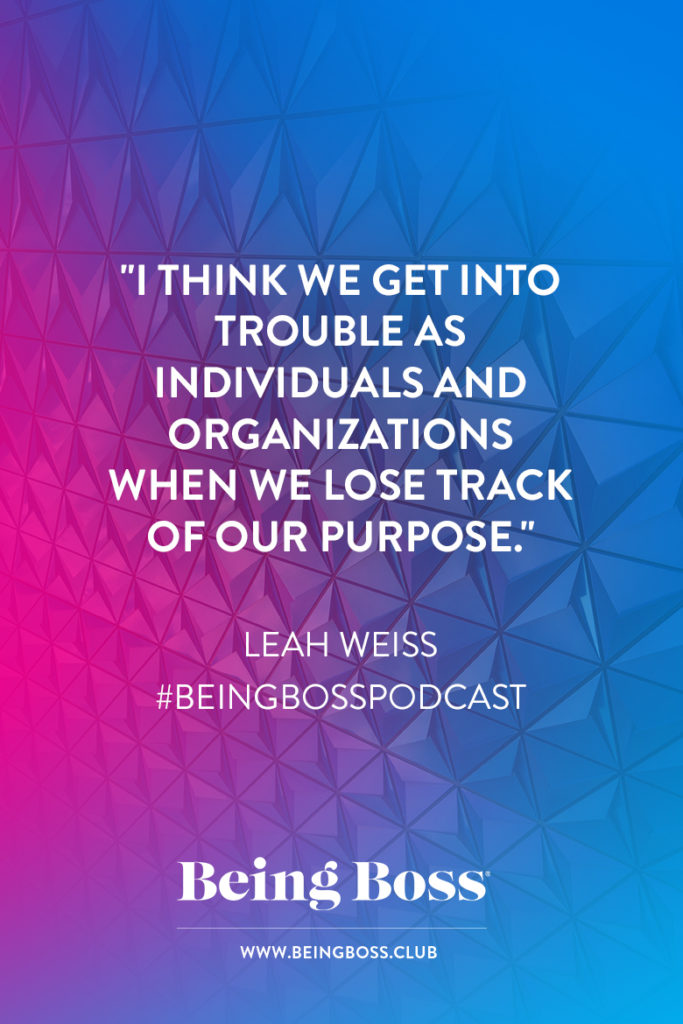 We get into trouble when we lose track of our purpose