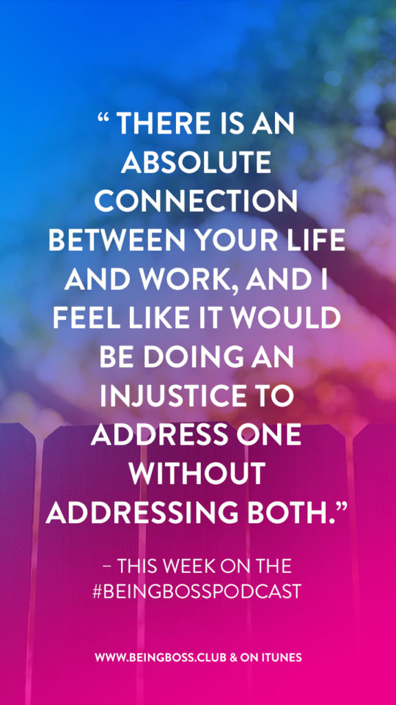 There is an absolute connection between work and life