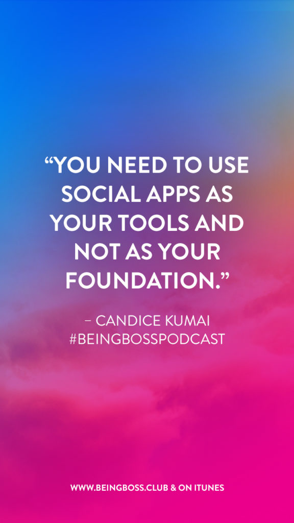 Use social apps as tools, not as your foundation