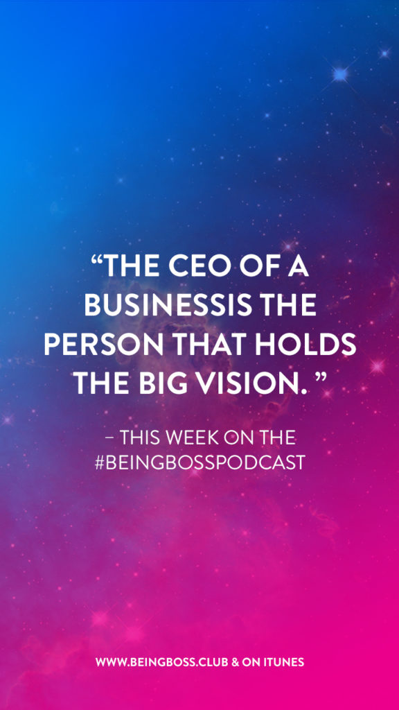 The CEO holds the big vision