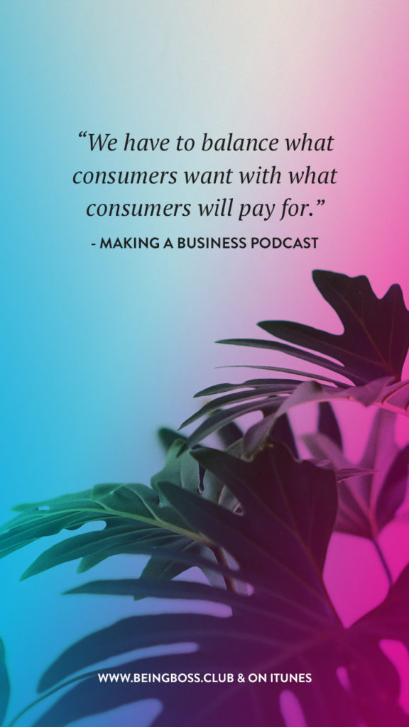 What consumers want vs. what consumers will pay for